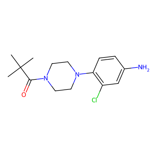 (3-Chloro-4-[4-(2,2-dimethylpropanoyl)piperazin-1-yl]phenyl)amine structure