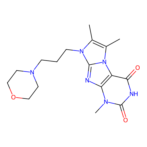 4,7,8-Trimethyl-6-(3-morpholin-4-ylpropyl)purino[7,8-a]imidazole-1,3-dione structure
