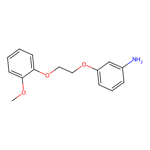 3-[2-(2-Methoxy-phenoxy)-ethoxy]-phenylamine structure
