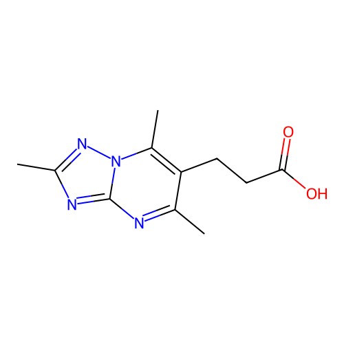 2,5,7-Trimethyl[1,2,4]triazolo[1,5-a]pyrimidine-6-propanoic acid structure