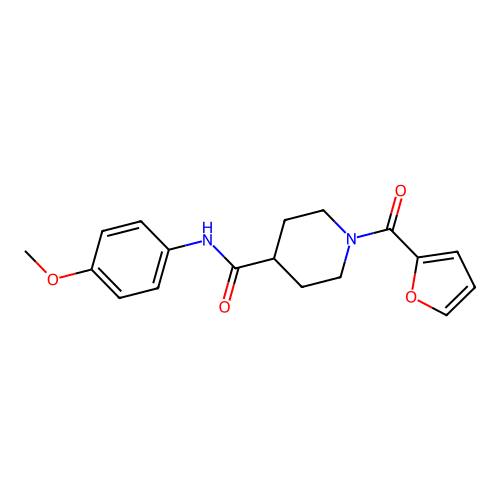 1-(furan-2-carbonyl)-N-(4-methoxyphenyl)piperidine-4-carboxamide structure
