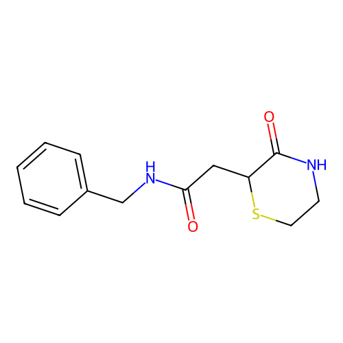 N-benzyl-2-(3-oxothiomorpholin-2-yl)acetamide structure