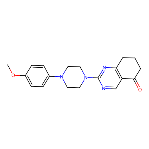 2-[4-(4-methoxyphenyl)piperazin-1-yl]-7,8-dihydroquinazolin-5(6H)-one structure
