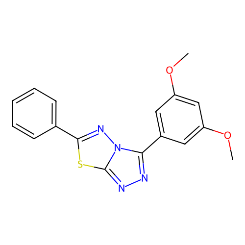 3-(3,5-Dimethoxyphenyl)-6-phenyl[1,2,4]triazolo[3,4-b][1,3,4]thiadiazole structure