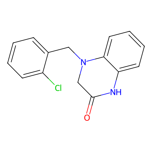 4-[(2-Chlorophenyl)methyl]-1,2,3,4-tetrahydroquinoxalin-2-one structure