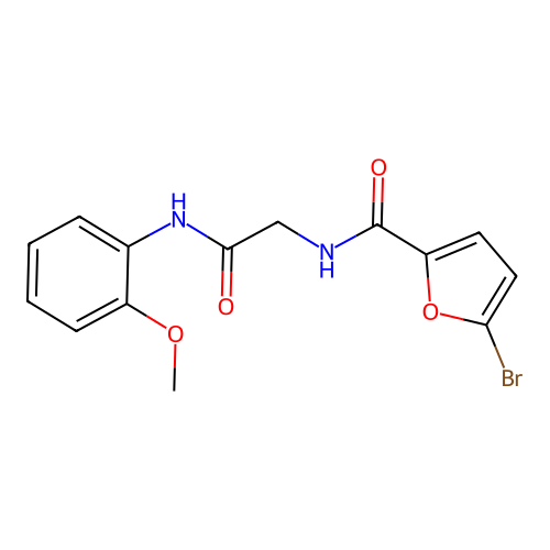 5-bromo-N-[2-(2-methoxyanilino)-2-oxoethyl]furan-2-carboxamide structure