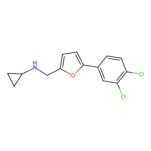 n-((5-(3,4-Dichlorophenyl)furan-2-yl)methyl)cyclopropanamine structure