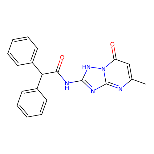 N-(7-hydroxy-5-methyl[1,2,4]triazolo[1,5-a]pyrimidin-2-yl)-2,2-diphenylacetamide structure