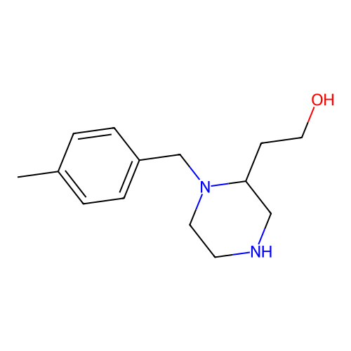 2-[1-(4-Methylbenzyl)-2-piperazinyl]ethanol structure