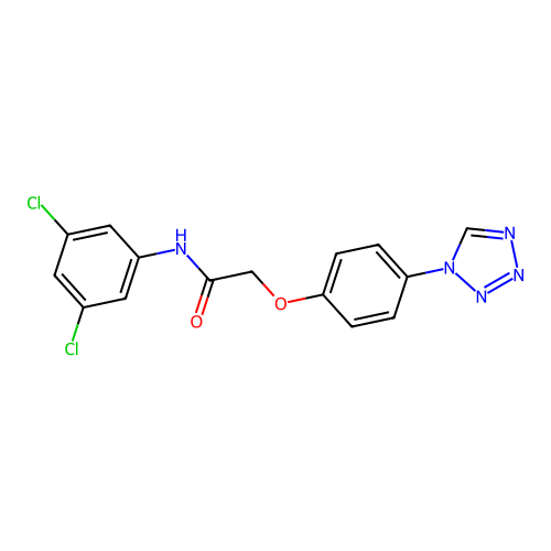 N-(3,5-dichlorophenyl)-2-[4-(tetrazol-1-yl)phenoxy]acetamide structure