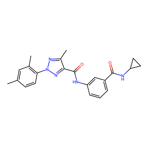 N-[3-[(Cyclopropylamino)carbonyl]phenyl]-2-(2,4-dimethylphenyl)-5-methyl-2H-1,2,3-triazole-4-carboxamide structure