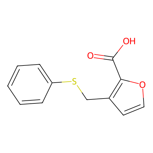 3-((Phenylsulfanyl)methyl)furan-2-carboxylic acid structure