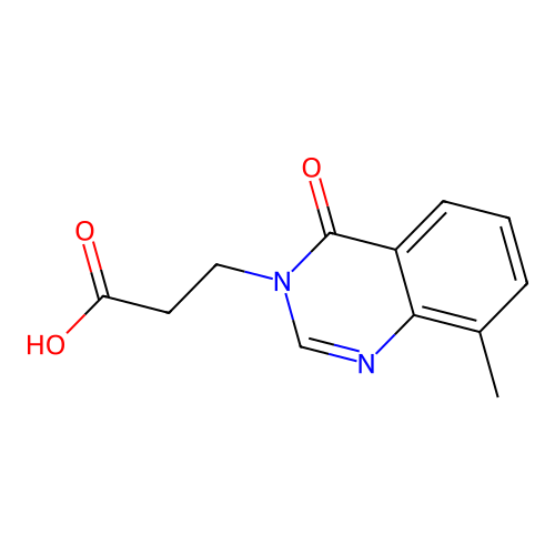 3-(8-methyl-4-oxoquinazolin-3(4H)-yl)propanoic acid structure