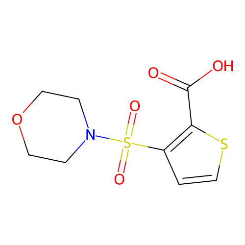 3-(Morpholin-4-ylsulfonyl)thiophene-2-carboxylic acid structure