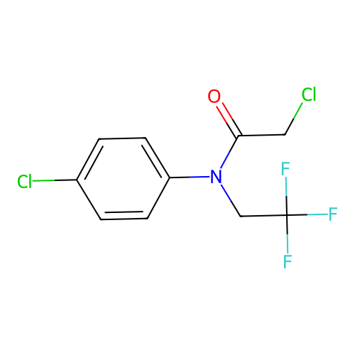 2-chloro-N-(4-chlorophenyl)-N-(2,2,2-trifluoroethyl)acetamide structure