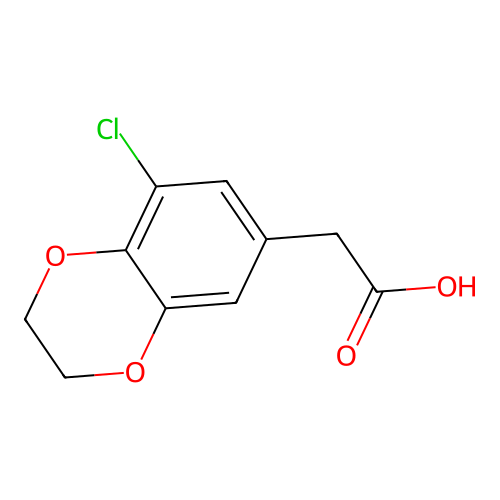 2-(8-Chloro-2,3-dihydro-1,4-benzodioxin-6-yl)acetic acid structure
