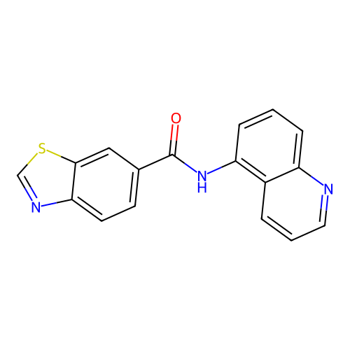 N-(quinolin-5-yl)benzo[d]thiazole-6-carboxamide structure