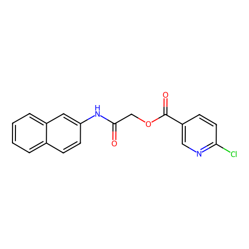 [2-(Naphthalen-2-ylamino)-2-oxoethyl] 6-chloropyridine-3-carboxylate structure