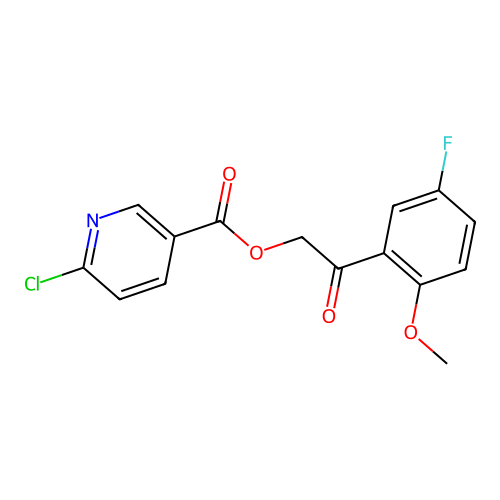 [2-(5-Fluoro-2-methoxyphenyl)-2-oxoethyl] 6-chloropyridine-3-carboxylate structure