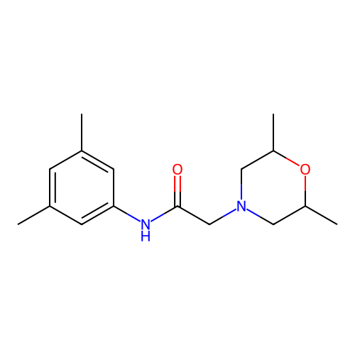 2-(2,6-dimethylmorpholin-4-yl)-N-(3,5-dimethylphenyl)acetamide structure