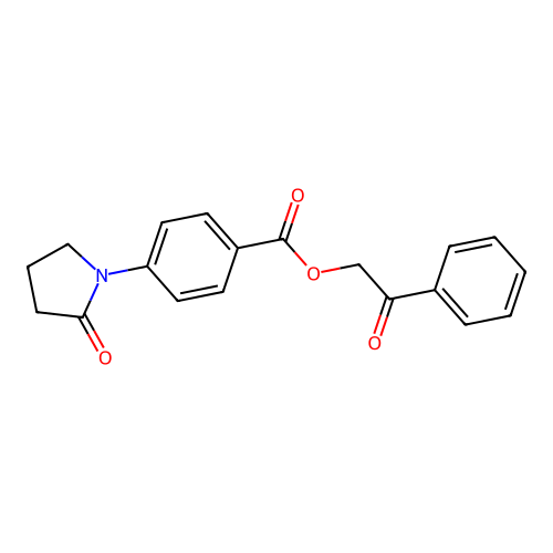 Phenacyl 4-(2-oxopyrrolidin-1-yl)benzoate structure