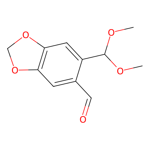 6-(Dimethoxymethyl)-1,3-benzodioxole-5-carbaldehyde structure