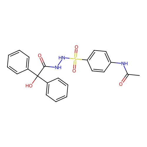 N-[4-({2-[hydroxy(diphenyl)acetyl]hydrazinyl}sulfonyl)phenyl]acetamide structure