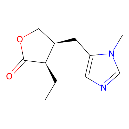 (-)-Pilocarpine structure