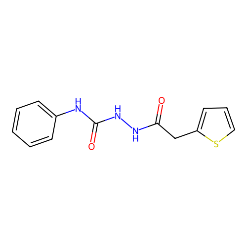 N-((Phenylamino)carbonylamino)-2-(2-thienyl)ethanamide structure
