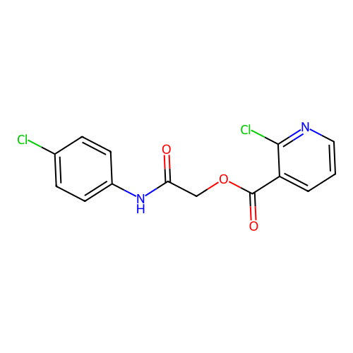 [(4-Chlorophenyl)carbamoyl]methyl 2-chloropyridine-3-carboxylate structure
