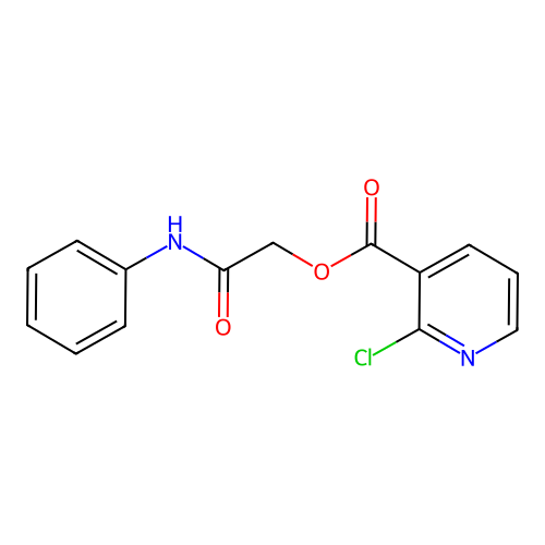 (2-Anilino-2-oxoethyl) 2-chloropyridine-3-carboxylate structure