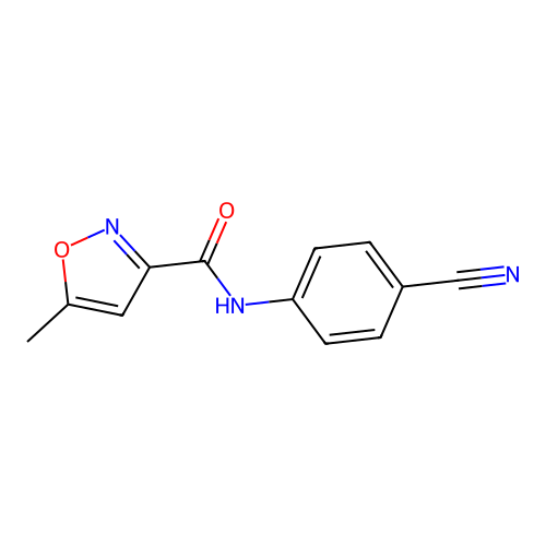 N-(4-cyanophenyl)-5-methylisoxazole-3-carboxamide structure