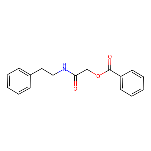 [(2-Phenylethyl)carbamoyl]methyl benzoate structure