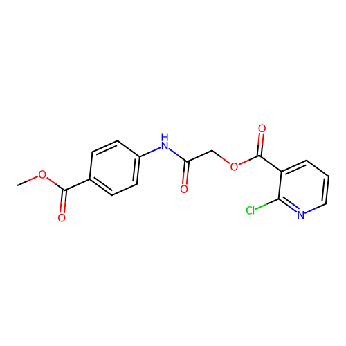 {[4-(Methoxycarbonyl)phenyl]carbamoyl}methyl 2-chloropyridine-3-carboxylate structure