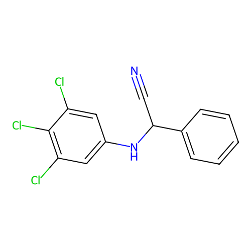 alpha-((3,4,5-Trichlorophenyl)amino)benzeneacetonitrile structure