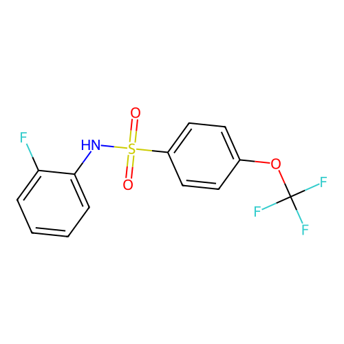 N-(2-fluorophenyl)-4-(trifluoromethoxy)benzenesulfonamide structure