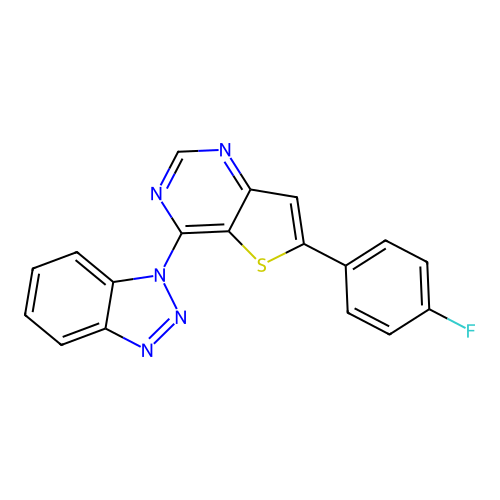 4-(1H-Benzotriazol-1-yl)-6-(4-fluorophenyl)thieno[3,2-d]pyrimidine structure