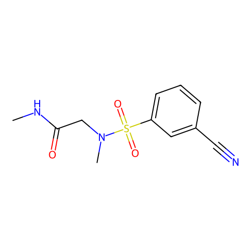 2-((3-Cyano-N-methylphenyl)sulfonamido)-N-methylacetamide structure