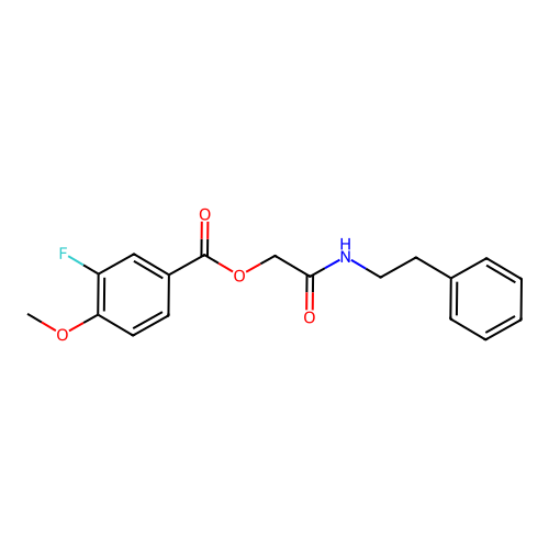 [(2-Phenylethyl)carbamoyl]methyl 3-fluoro-4-methoxybenzoate structure