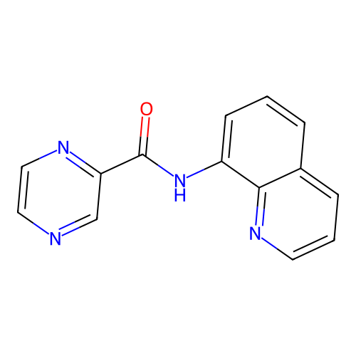 N-(quinolin-8-yl)pyrazine-2-carboxamide structure