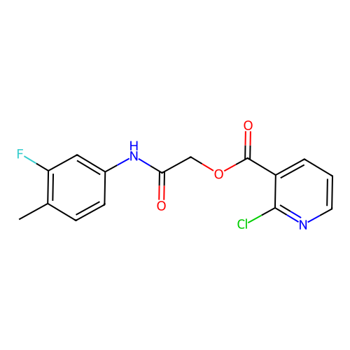 [2-(3-Fluoro-4-methylanilino)-2-oxoethyl] 2-chloropyridine-3-carboxylate structure