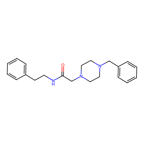 2-(4-benzylpiperazin-1-yl)-N-(2-phenylethyl)acetamide structure