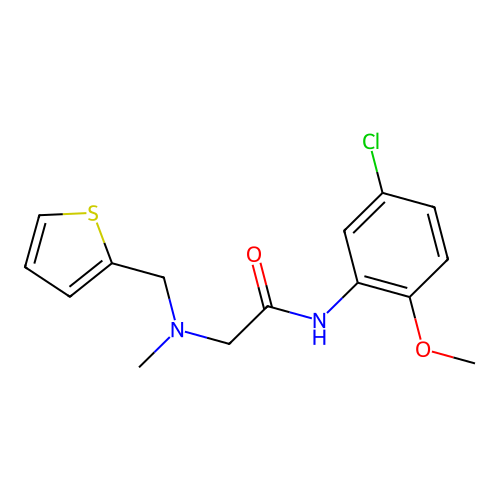 N-(5-chloro-2-methoxyphenyl)-2-[methyl(thiophen-2-ylmethyl)amino]acetamide structure
