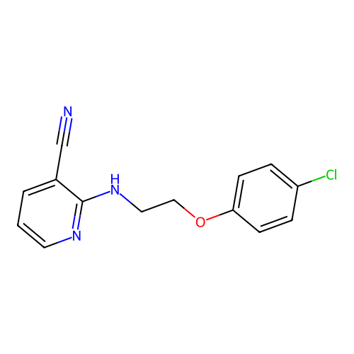2-[2-(4-Chlorophenoxy)ethylamino]pyridine-3-carbonitrile structure