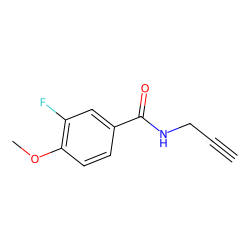 3-fluoro-4-methoxy-N-prop-2-ynylbenzamide structure