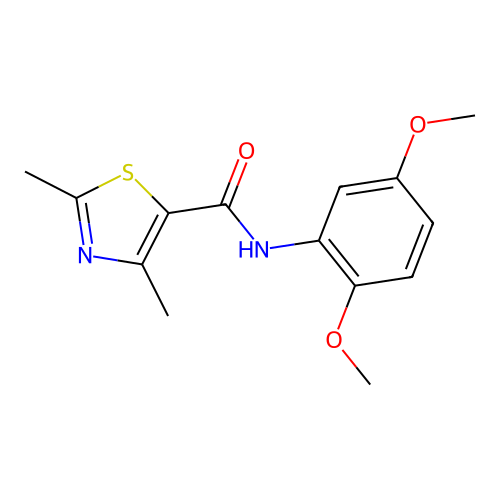 N-(2,5-dimethoxyphenyl)(2,4-dimethyl(1,3-thiazol-5-yl))carboxamide structure