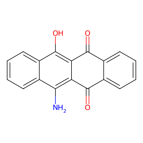 6-Amino-11-hydroxytetracene-5,12-dione structure