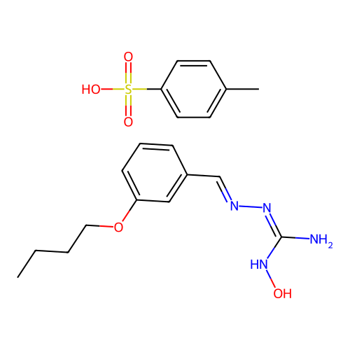 2-(3-Butoxybenzylidene)-N-hydroxyhydrazinecarboximidamide 4-methylbenzenesulfonate structure