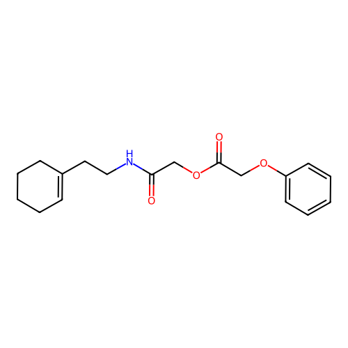[2-[2-(Cyclohexen-1-yl)ethylamino]-2-oxoethyl] 2-phenoxyacetate structure