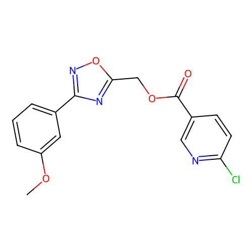 [3-(3-Methoxyphenyl)-1,2,4-oxadiazol-5-yl]methyl 6-chloropyridine-3-carboxylate structure